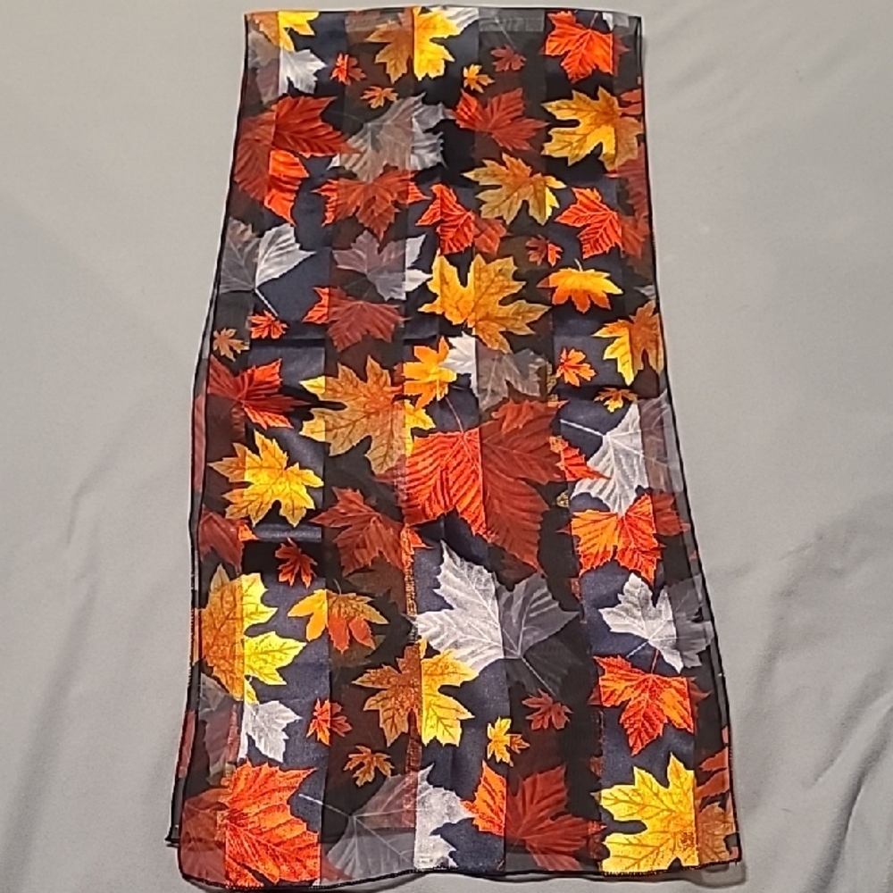 Autumn Leaf Print Scarf